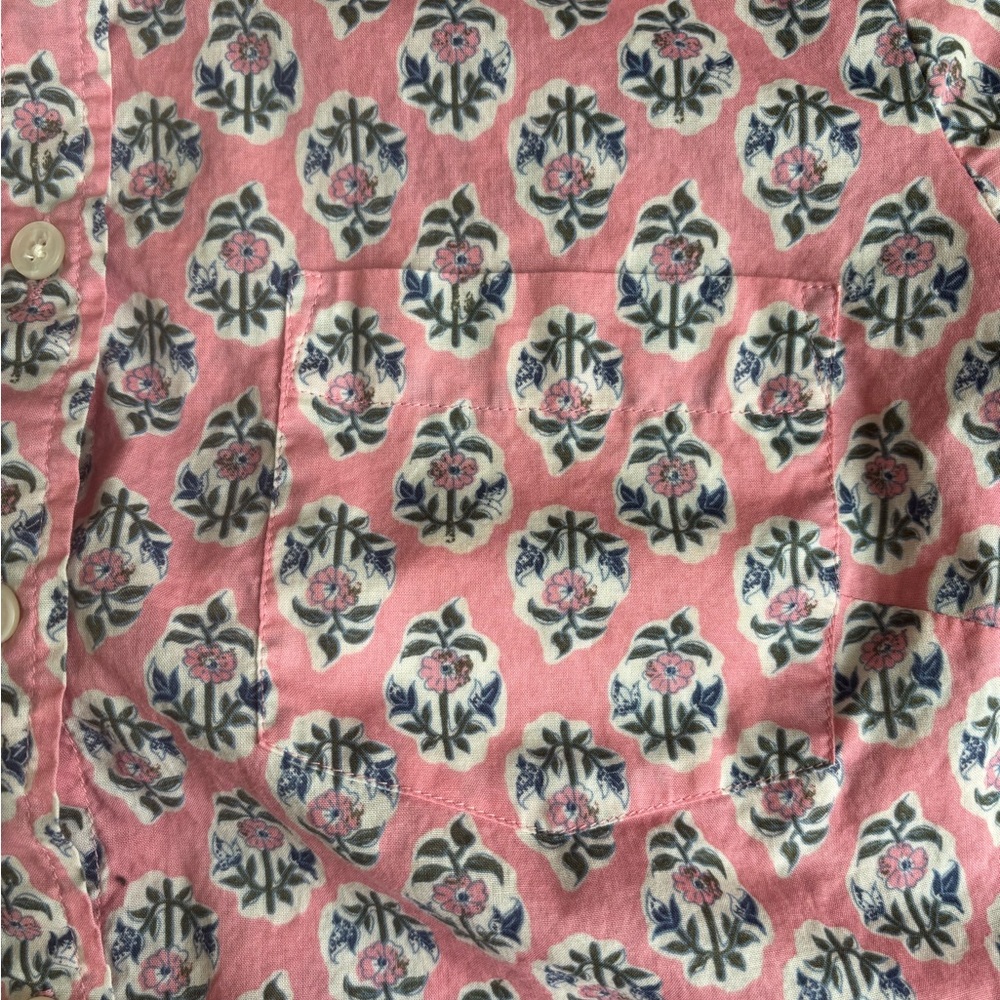 J. Crew Pink Block Print Shirt - Picture 4 of 6